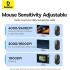 Baseus F02 Ergonomic Dual-Mode Wireless Mouse | Bluetooth 5.2 and 2.4Ghz Connectivity, Silent Buttons, 5 DPI Modes - White